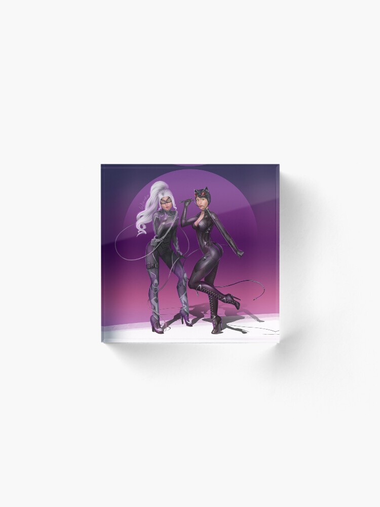 Alternate view of Cat girls Pinups Acrylic Block