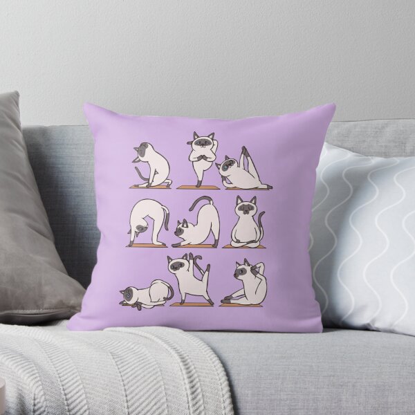 Siamese Cat Gifts & Police Gifts Lover Officer I Police Siamese Cat Throw  Pillow, 16x16, Multicolor
