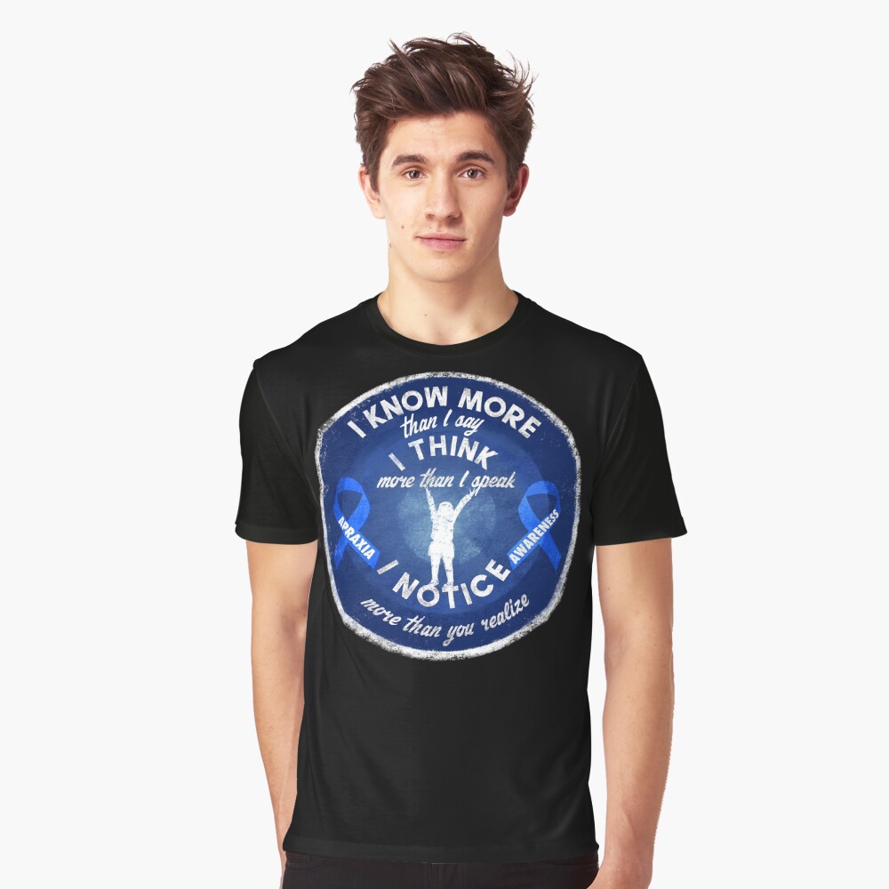 Kids Apraxia Awareness I Know I Think I Notice More Blue Ribbon Premium T-Shirt Kids Apraxia Awareness I Know I Think I Notice More Blue Ribbon Premium T-Shirt