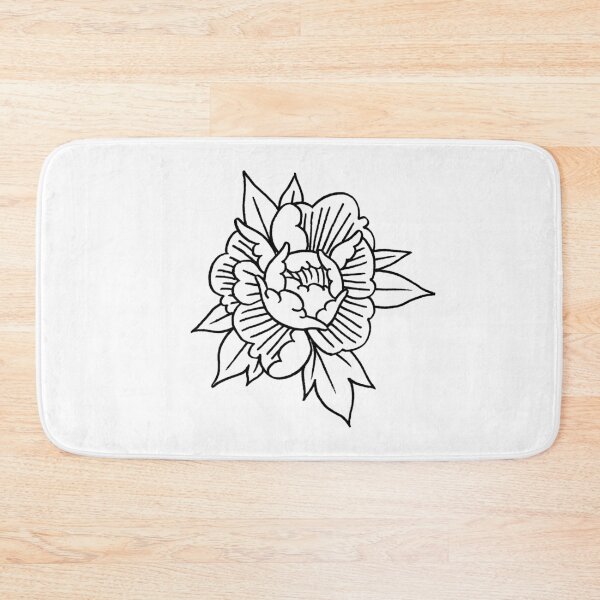 Item preview, Peony traditional tattoo designed and sold by Fiburnin.