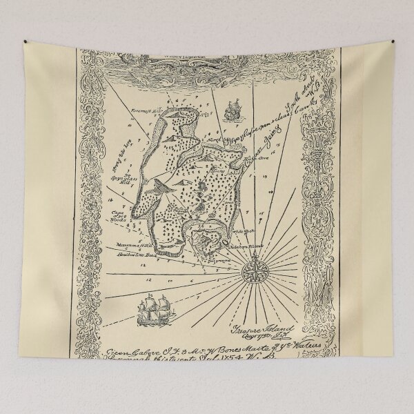 Item preview, Vintage Treasure Island Pirate Map (1915) designed and sold by BravuraMedia.