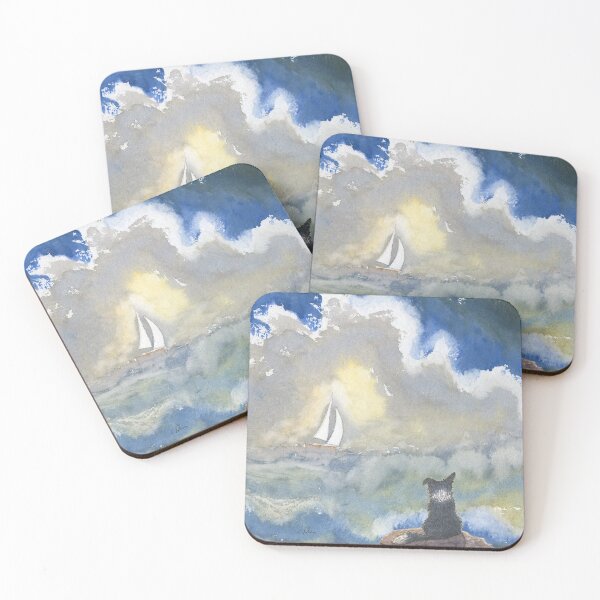 Item preview, Border collie dog staring out to sea designed and sold by SusanAlisonArt.