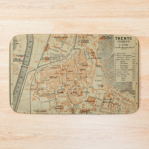 Item preview, Vintage Trento Italy Map (1911) designed and sold by BravuraMedia.