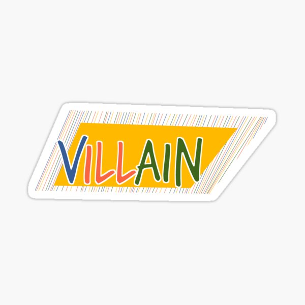 Bösewicht-Sommer-Hauptspitzenkiste Sticker