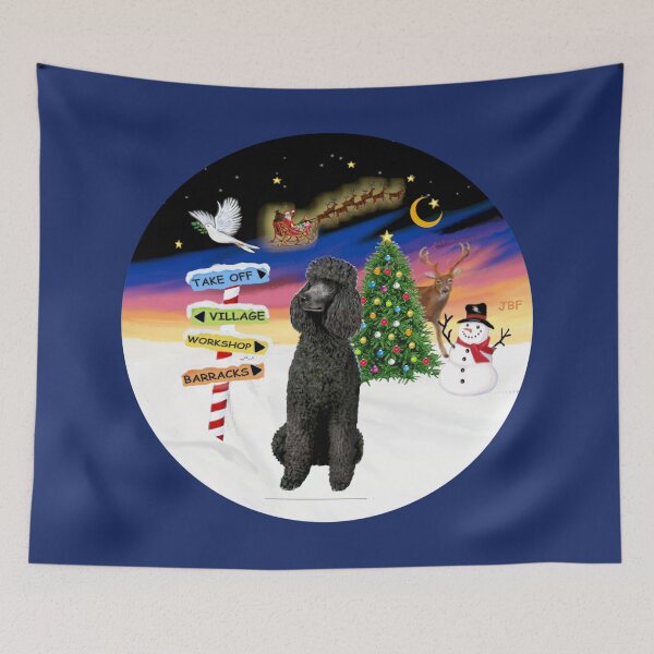 Item preview, Christmas Signs with a Black Standard Poodle designed and sold by JeanBFitzgerald.