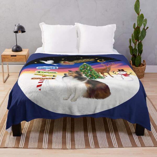 Item preview, Christmas Signs with a Shetland Sheepdog (Sable-white) designed and sold by JeanBFitzgerald.