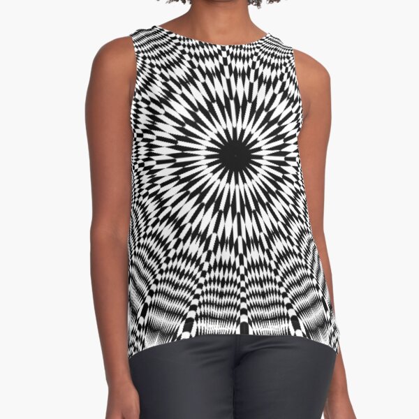 #Optical #Checker #Illusion #Pattern, design, chess, abstract, grid, square, checkerboard, illusion Sleeveless Top