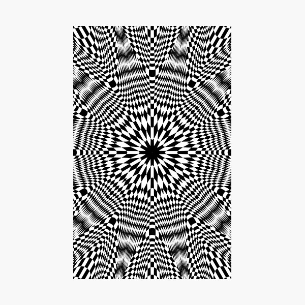 #Optical #Checker #Illusion #Pattern, design, chess, abstract, grid, square, checkerboard, illusion Photographic Print