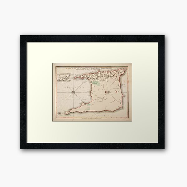 Item preview, Vintage Trinidad Island Map (1793) designed and sold by BravuraMedia.