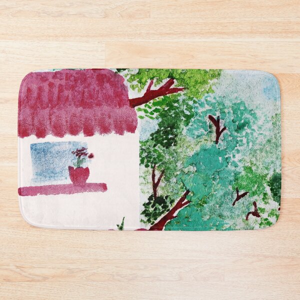 Item preview, House in the forest, trees, watercolor designed and sold by Anna Lemos.