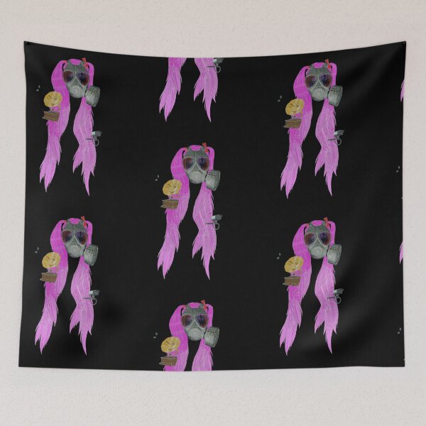 Item preview, gas mask and pig tails  designed and sold by IanByfordArt.