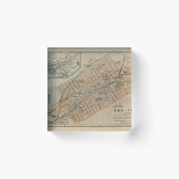 Item preview, Vintage Turku Finland Map (1914) designed and sold by BravuraMedia.