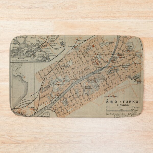 Item preview, Vintage Turku Finland Map (1914) designed and sold by BravuraMedia.