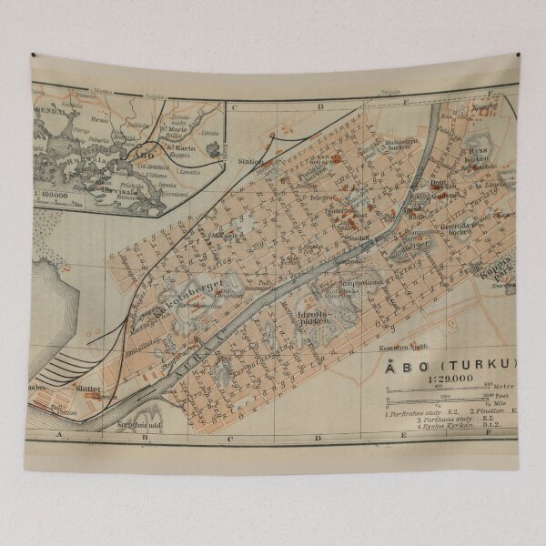 Item preview, Vintage Turku Finland Map (1914) designed and sold by BravuraMedia.