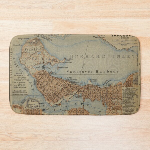 Item preview, Vintage Vancouver Canada Map (1907) designed and sold by BravuraMedia.