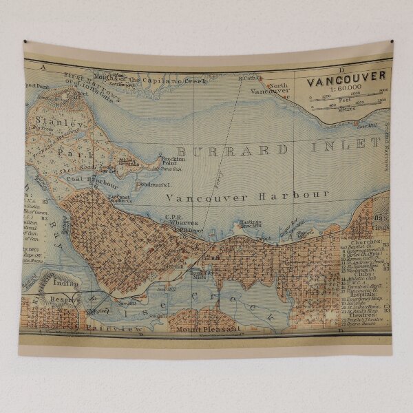 Item preview, Vintage Vancouver Canada Map (1907) designed and sold by BravuraMedia.
