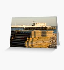 Sunset pier Greeting Card