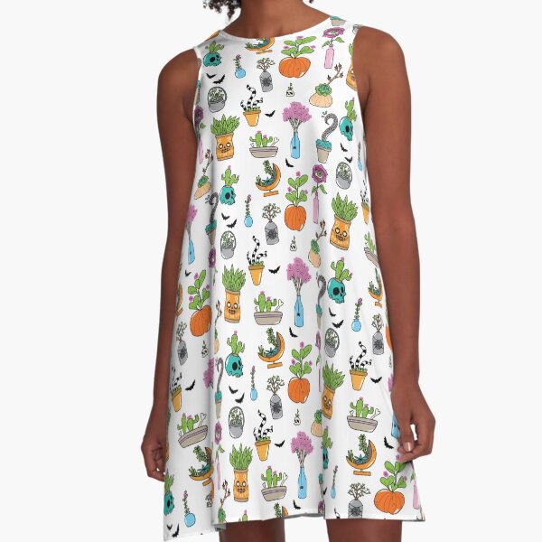 Spooky Plants A-Line Dress