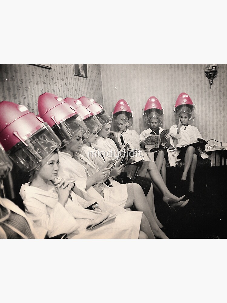 "Vintage Pink Hair Dryers " Framed Art Print for Sale by mindydidit