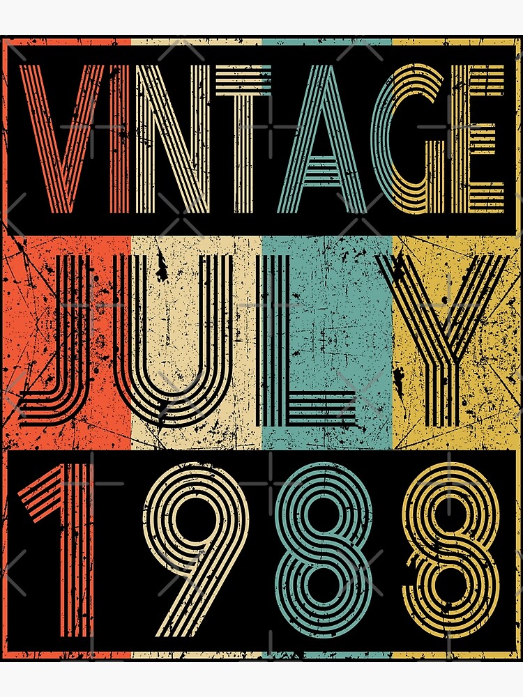 Retro Vintage July 1988 birthday