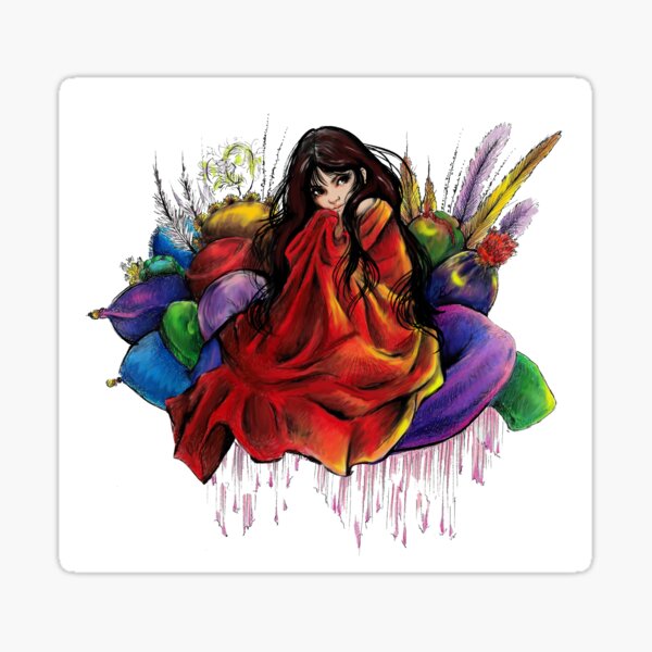 mixed media art Sticker