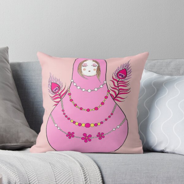 Item preview, Matryoshka with Peacock Feathers designed and sold by Ivy Lily Art.