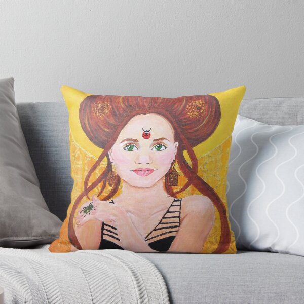 Item preview, Vanessa, Bug Lover | Acrylic Portrait Painting designed and sold by Ivy Lily Art.
