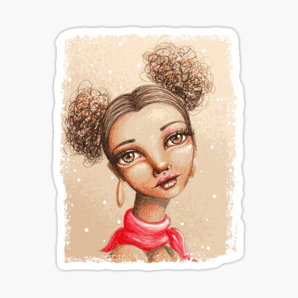 Curly Buns Sticker