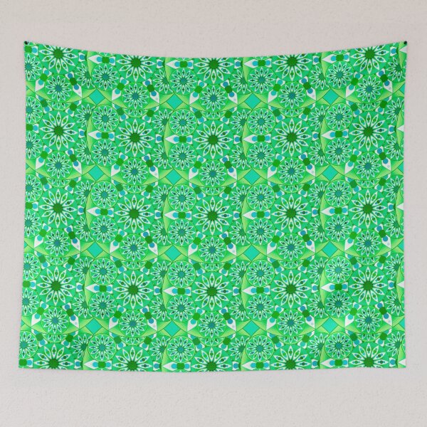 Item preview, Mandala pattern, Emerald green and turquoise designed and sold by Marymarice.