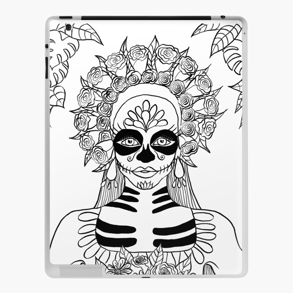Funda y vinilo para iPad «Dibujo de tinta La Calavera Catrina Sugar Skull» de Almonda | Redbubble Funda y vinilo para iPad «Dibujo de tinta La Calavera Catrina Sugar Skull» de Almonda | Redbubble