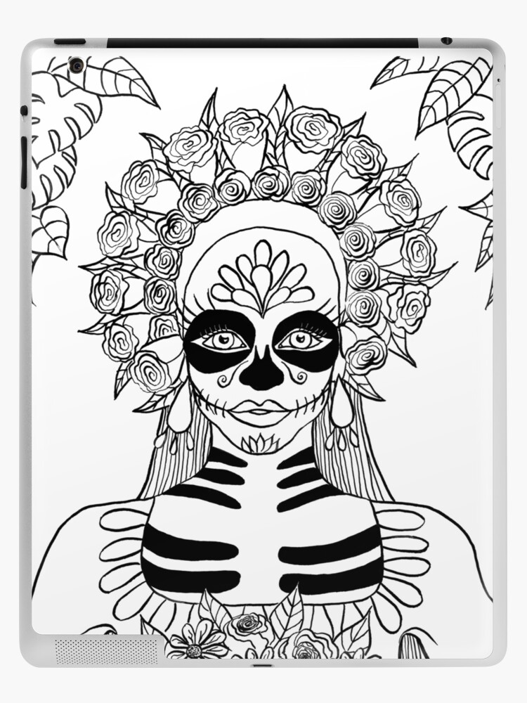 Funda y vinilo para iPad «Dibujo de tinta La Calavera Catrina Sugar Skull» de Almonda | Redbubble Funda y vinilo para iPad «Dibujo de tinta La Calavera Catrina Sugar Skull» de Almonda | Redbubble