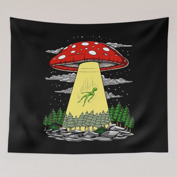 Item preview, Magic Mushrooms Alien Abduction  designed and sold by underheaven.