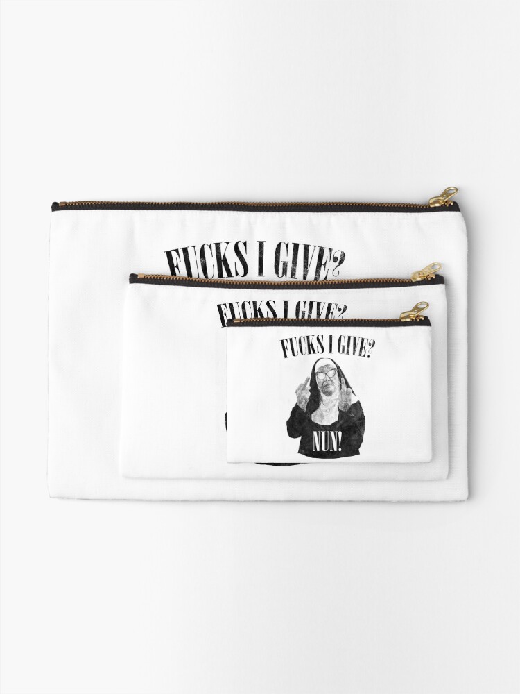 Funny Fucks I Give, Nun Saying Tote Bag by DirtyAngelFace