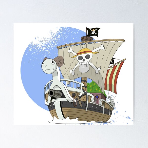 going merry one piece boat Mounted Print for Sale by AnimeTwins