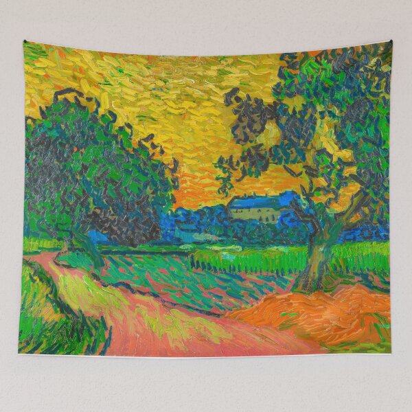 Item preview, Landscape at Twilight by Vincent Van Gogh (Digitally Enhanced)  designed and sold by Mr. Gattax.