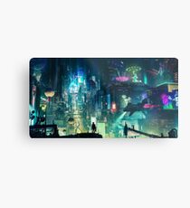 Mega City Nights Futuristic Tokyo Metal Print