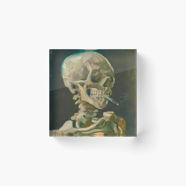 Item preview, Head of a Skeleton with a Burning Cigarette by Vincent Van Gogh (Digitally Enhanced) designed and sold by Mr. Gattax.