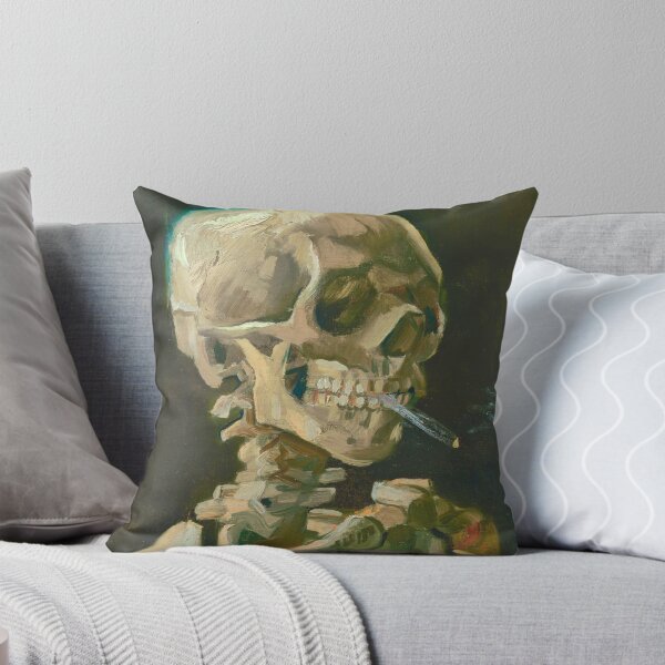 Item preview, Head of a Skeleton with a Burning Cigarette by Vincent Van Gogh (Digitally Enhanced) designed and sold by Mr. Gattax.