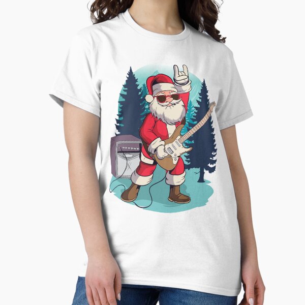 Item preview, Heavy Metal Santa With Guitar and Sunglasses Christmas T-Shirt designed and sold by OsitoUSA.