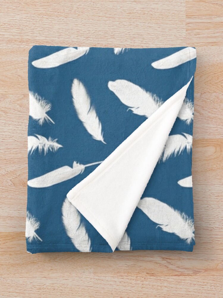 Floating Feathers Fleece Blanket