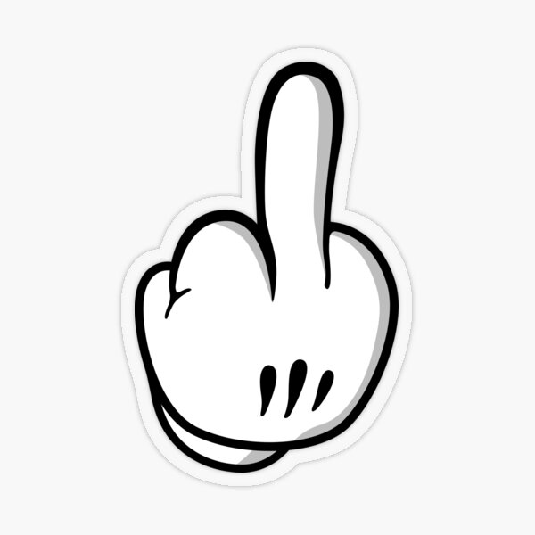 Middle Finger Transparent Stickers Redbubble