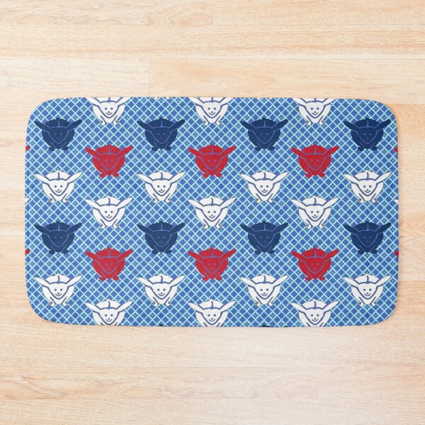 Item preview, Japanese rabbit print, blue, red and white designed and sold by Marymarice.