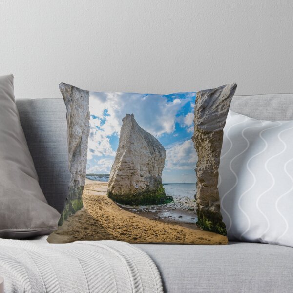 Item preview, The lonely chalk stack on the beach of Botany Bay in Kent - Square Photo designed and sold by Luke Farmer.