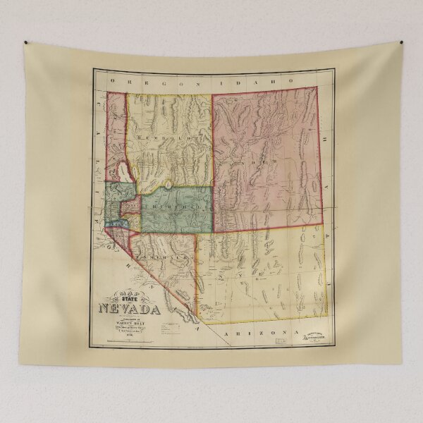 Item preview, Map of the State of Nevada (1866) designed and sold by allhistory.