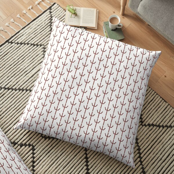 Clare's Symbol in Red Floor Pillow