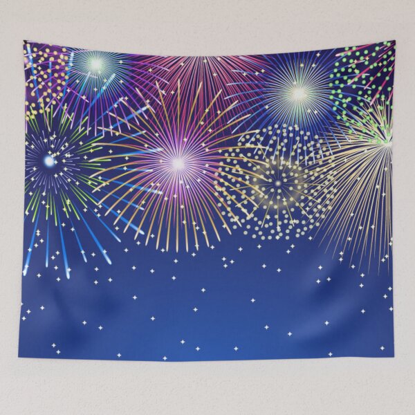 Item preview, Colorful Fireworks designed and sold by Poetic Patterns Studio.