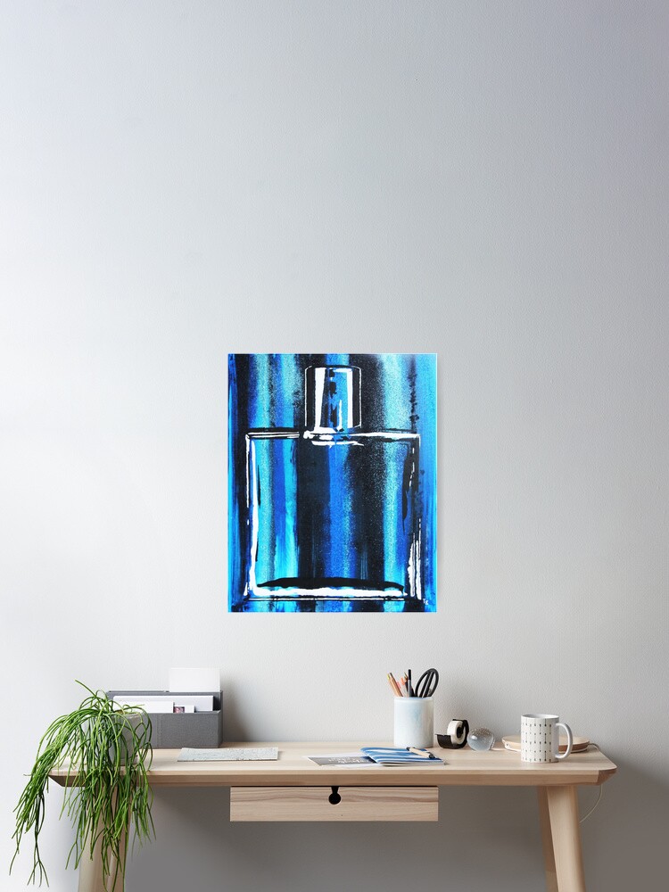 Alternate view of Blue Cologne Bottle Poster