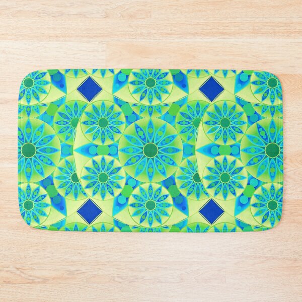 Item preview, Mandala pattern, turquoise, lime designed and sold by Marymarice.