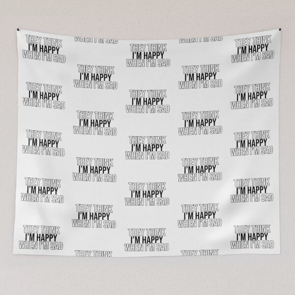 Item preview, They think I'm happy (black) designed and sold by PaulaPatata.