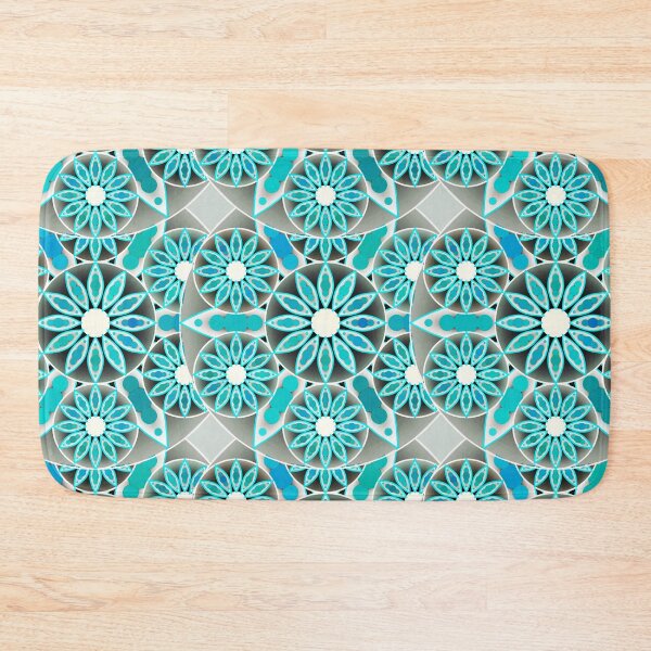 Item preview, Mandala pattern, turquoise, grey designed and sold by Marymarice.